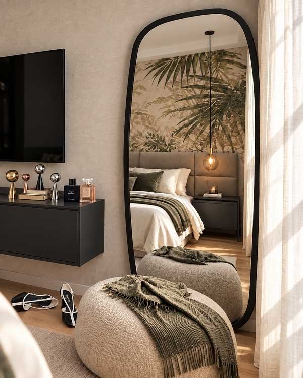 Layered lighting and custom interior details in a 50 sqm apartment